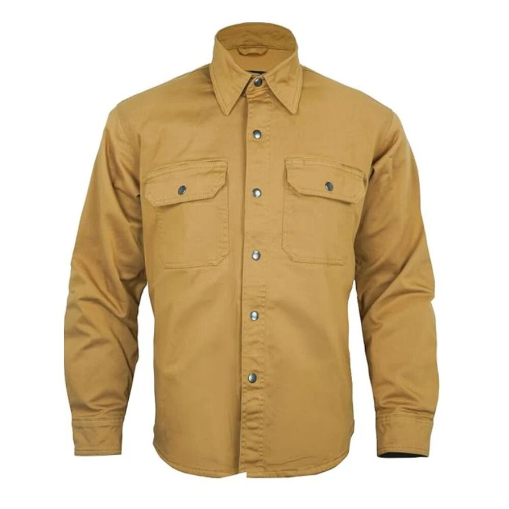 Neo Men's Mustard Armored Motorcycle Moto Riding Shirt Size 3XL